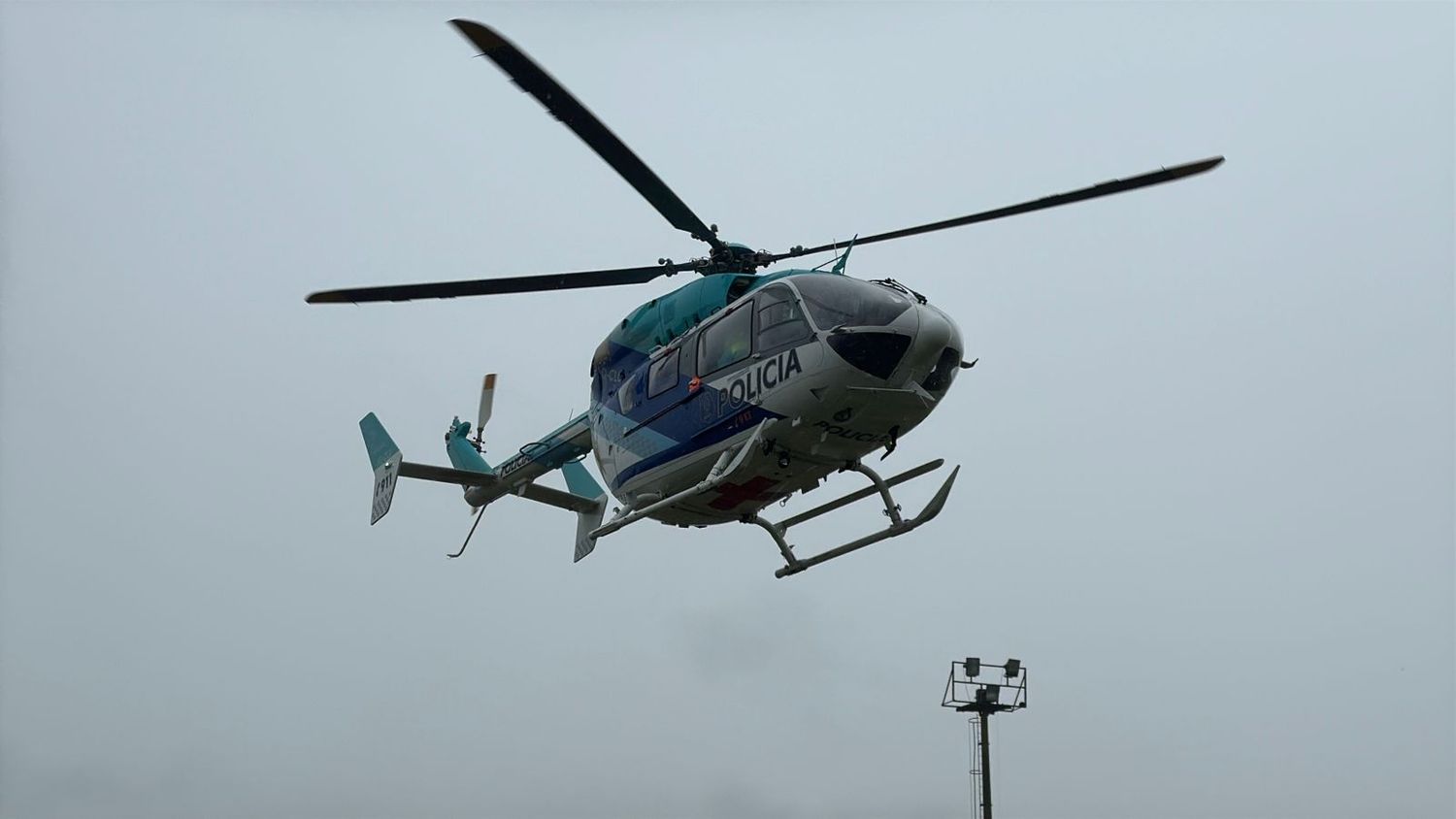 Trasladaron en helicóptero a una paciente del hospital